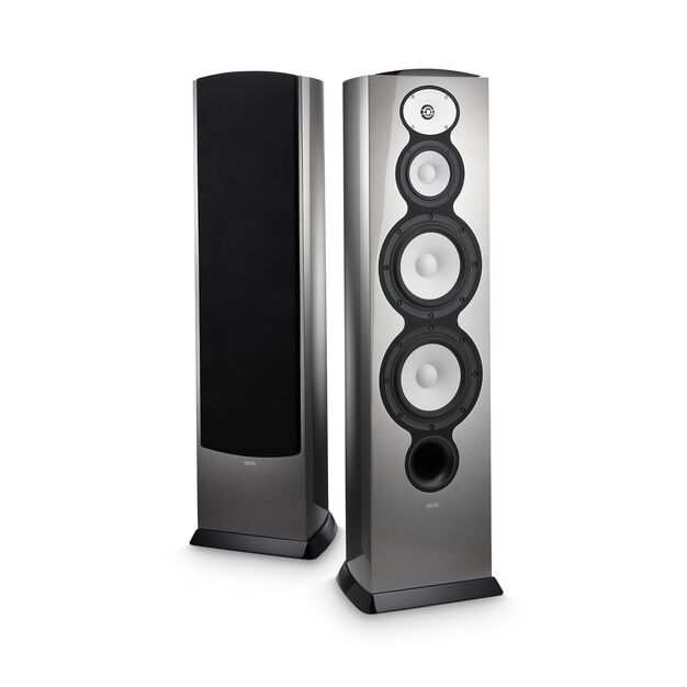 F228Be - Silver - 3-way Dual 8" Floorstanding Loudspeaker - Hero