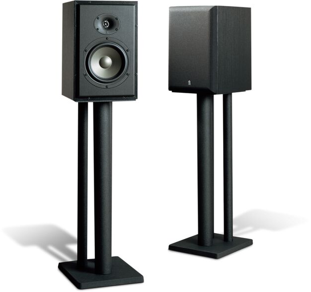 M12 - Black - Concerta Series, 2-Way Bookshelf Loudspeaker - Hero