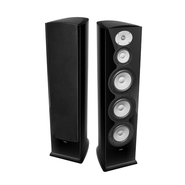 F328Be - Black Gloss - 3-Way Triple 8" Floorstanding Loudspeaker - Hero