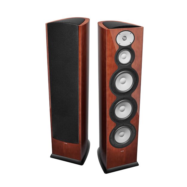 F328Be - Walnut - 3-Way Triple 8" Floorstanding Loudspeaker - Hero
